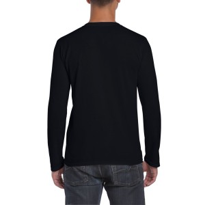 Gildan SoftStyle frfi hosszujj pl, Black (T-shirt, pl, 90-100% pamut)