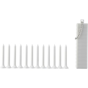 Golf tee-kszlet, jrahasznostott ABS, fehr (sportszer)
