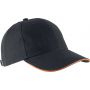 Kup Orlando 6 paneles sapka, Dark Grey/Orange