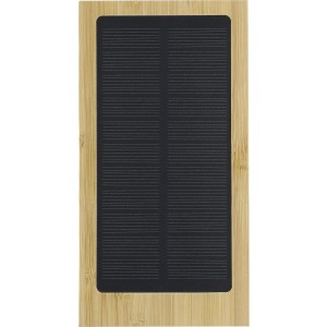 Napelemes powerbank, bambusz, barna (powerbank)